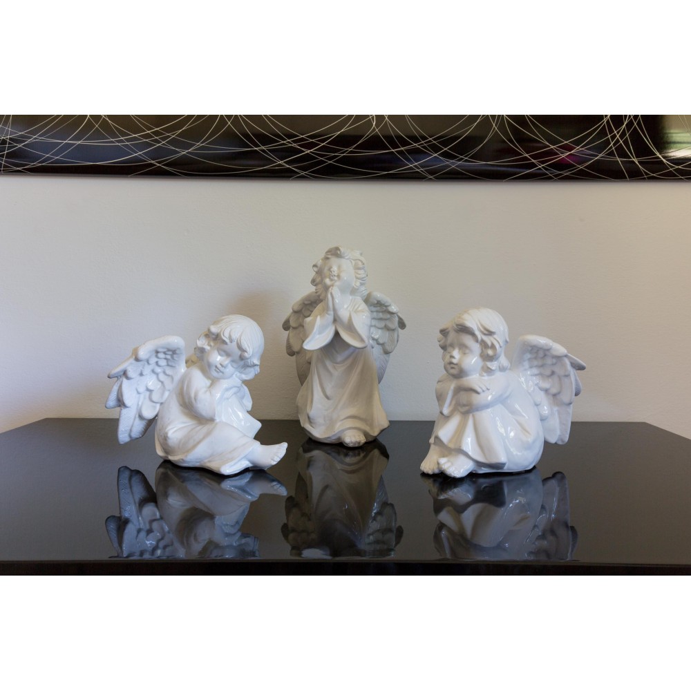 Smalt-Glazed Ceramic Angels